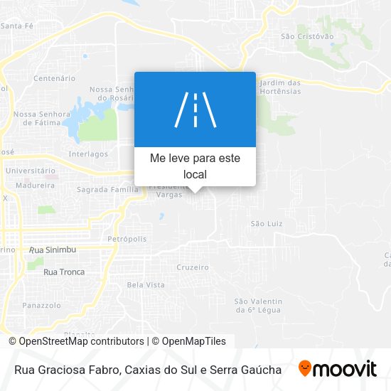 Rua Graciosa Fabro mapa