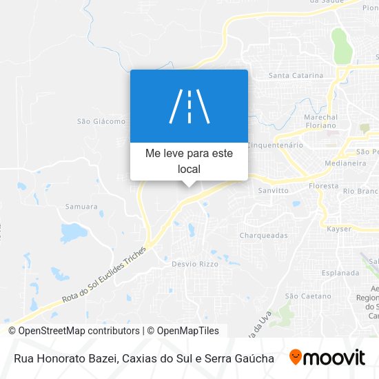 Rua Honorato Bazei mapa