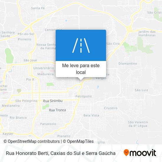 Rua Honorato Berti mapa