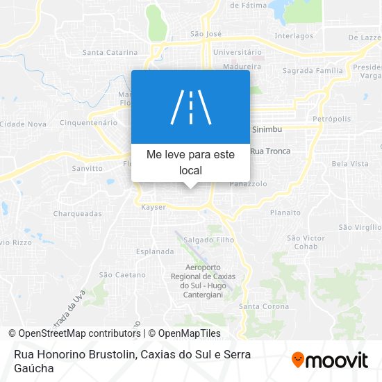 Rua Honorino Brustolin mapa