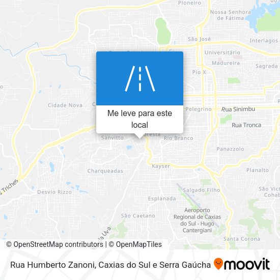 Rua Humberto Zanoni mapa