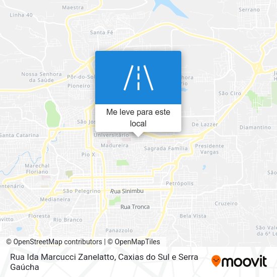 Rua Ida Marcucci Zanelatto mapa