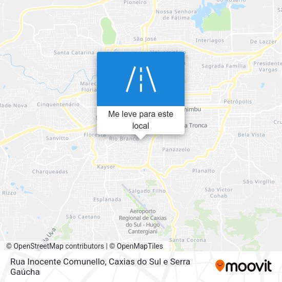 Rua Inocente Comunello mapa