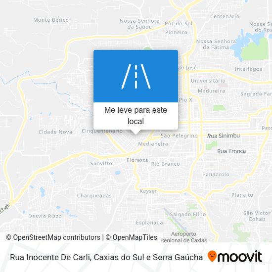 Rua Inocente De Carli mapa
