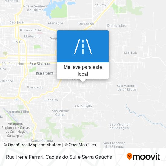 Rua Irene Ferrari mapa