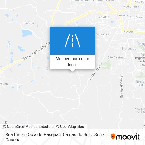 Rua Irineu Osvaldo Pasquali mapa