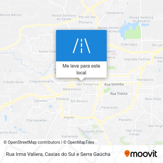Rua Irma Valiera mapa