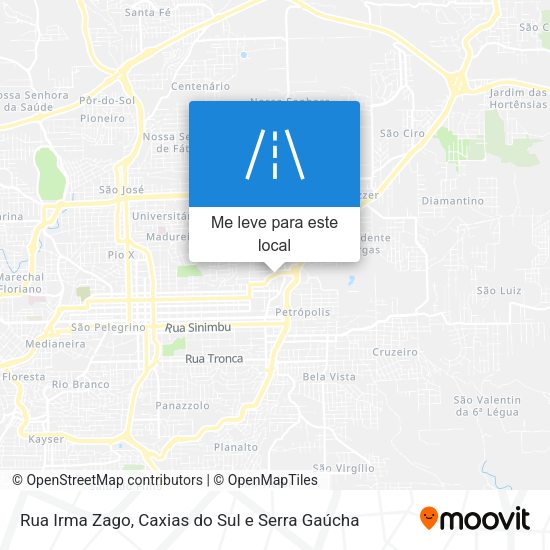 Rua Irma Zago mapa