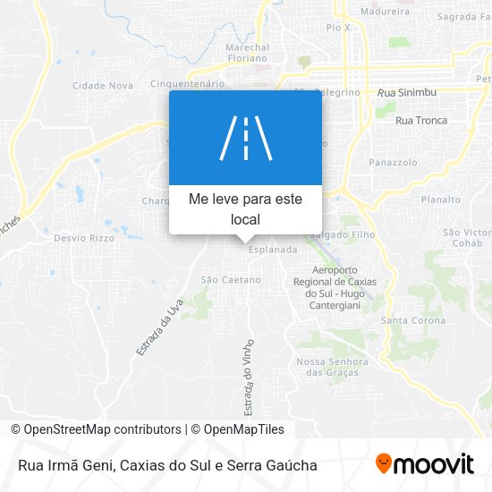 Rua Irmã Geni mapa