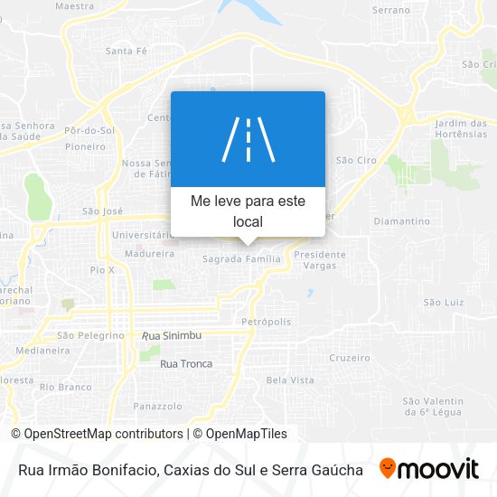 Rua Irmão Bonifacio mapa