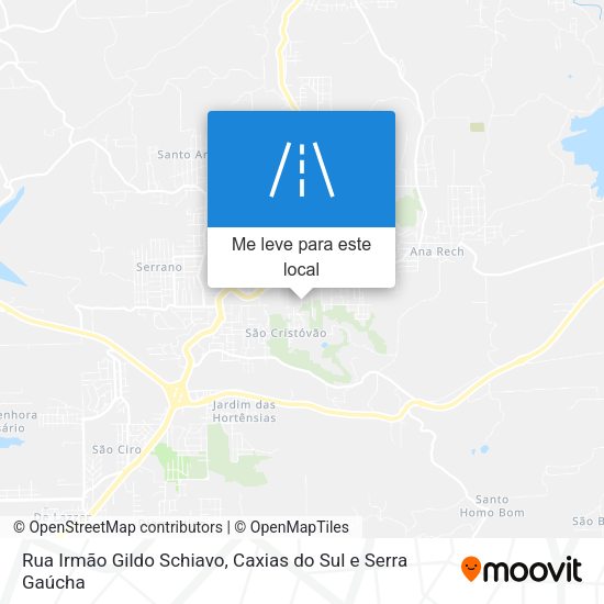 Rua Irmão Gildo Schiavo mapa