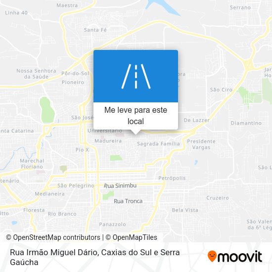Rua Irmão Miguel Dário mapa