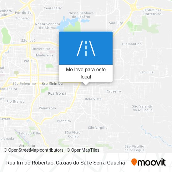 Rua Irmão Robertão mapa