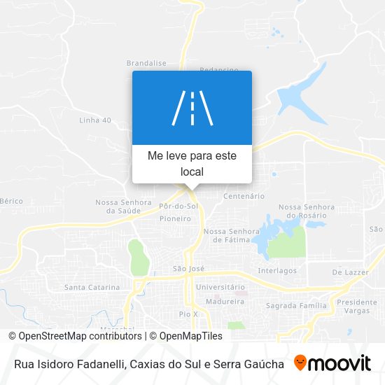 Rua Isidoro Fadanelli mapa