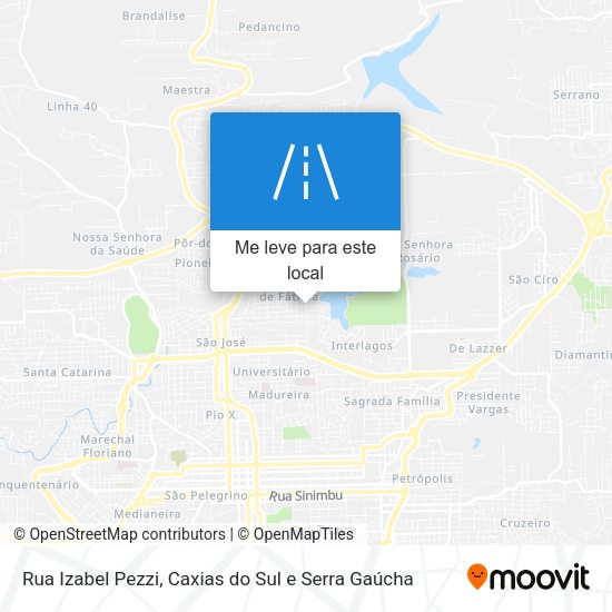 Rua Izabel Pezzi mapa