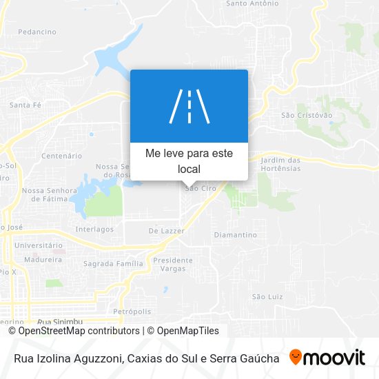 Rua Izolina Aguzzoni mapa