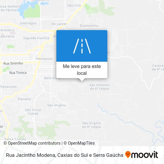 Rua Jacintho Modena mapa