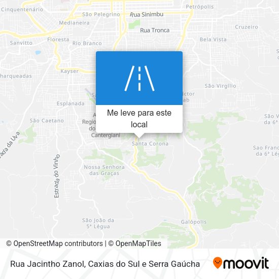 Rua Jacintho Zanol mapa