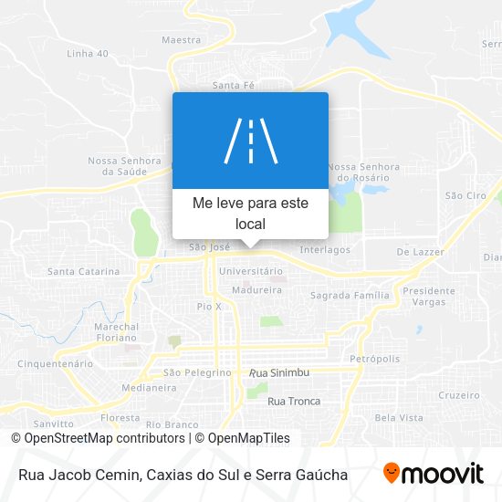Rua Jacob Cemin mapa