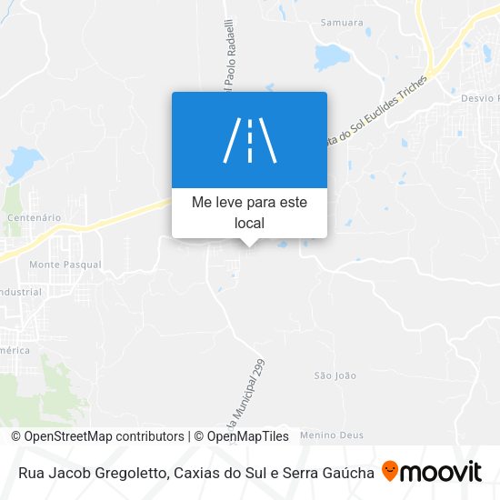 Rua Jacob Gregoletto mapa