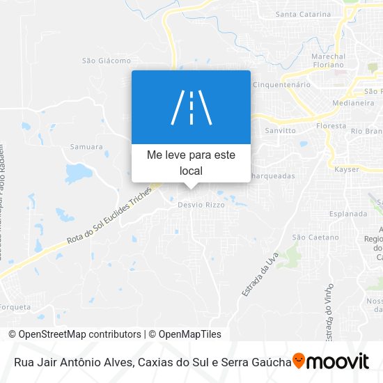 Rua Jair Antônio Alves mapa
