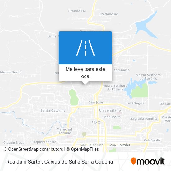 Rua Jani Sartor mapa