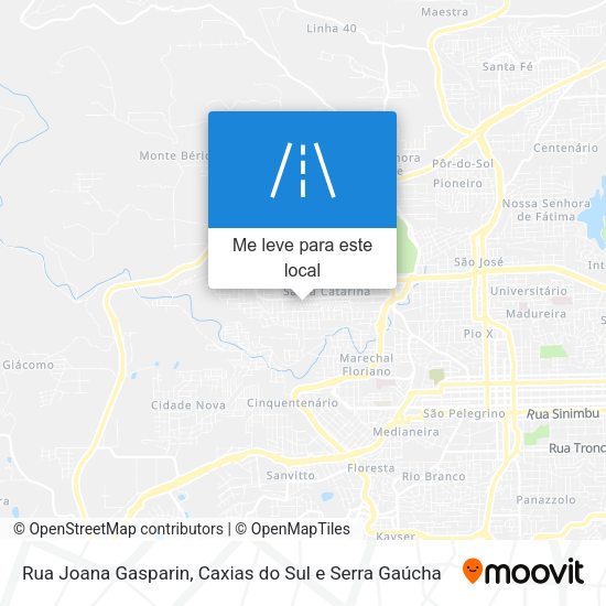 Rua Joana Gasparin mapa