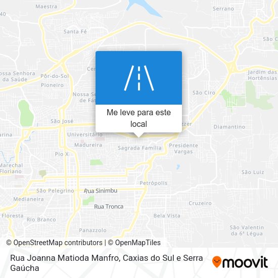 Rua Joanna Matioda Manfro mapa