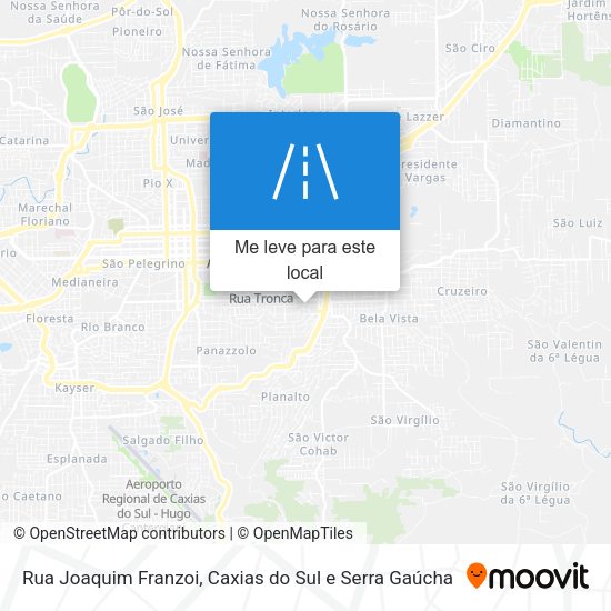 Rua Joaquim Franzoi mapa