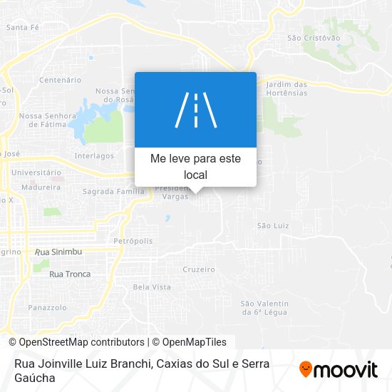 Rua Joinville Luiz Branchi mapa