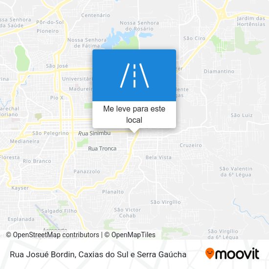 Rua Josué Bordin mapa