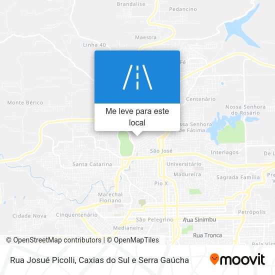 Rua Josué Picolli mapa