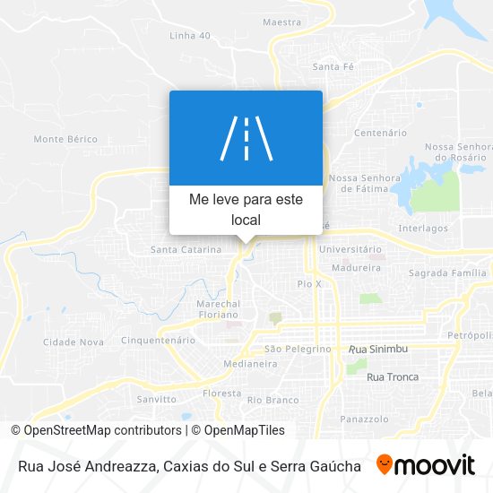 Rua José Andreazza mapa