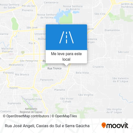 Rua José Angeli mapa