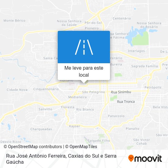 Rua José Antônio Ferreira mapa