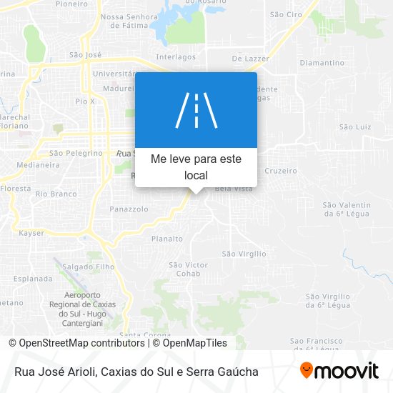 Rua José Arioli mapa