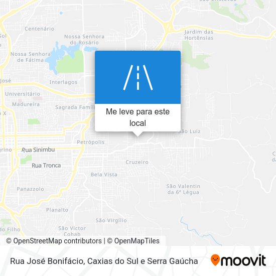 Rua José Bonifácio mapa