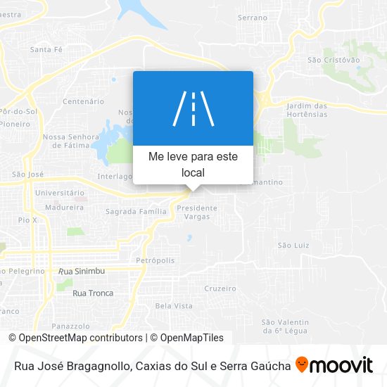 Rua José Bragagnollo mapa