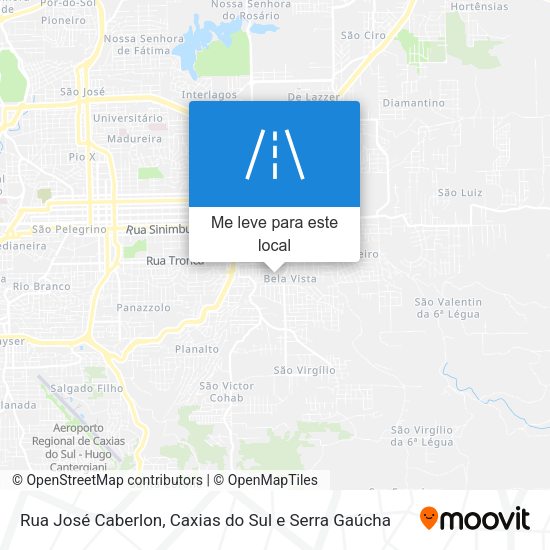 Rua José Caberlon mapa