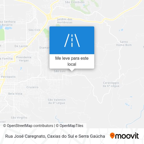 Rua José Caregnato mapa