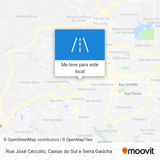 Rua José Ceccato mapa