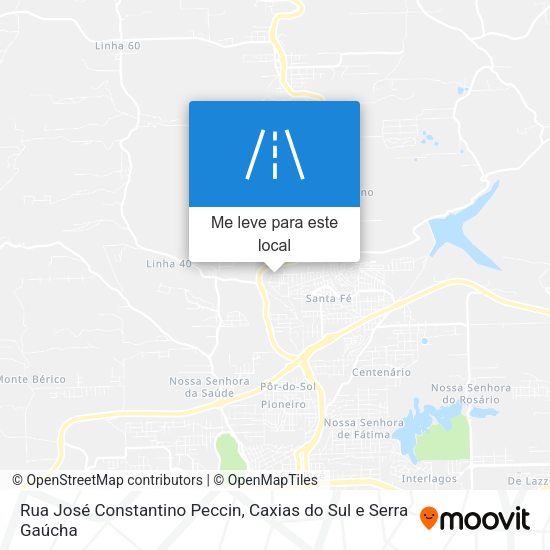 Rua José Constantino Peccin mapa