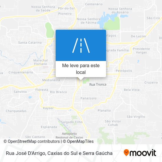 Rua José D'Arrigo mapa