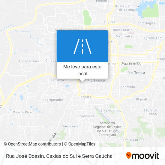 Rua José Dossin mapa