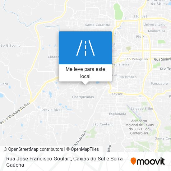 Rua José Francisco Goulart mapa