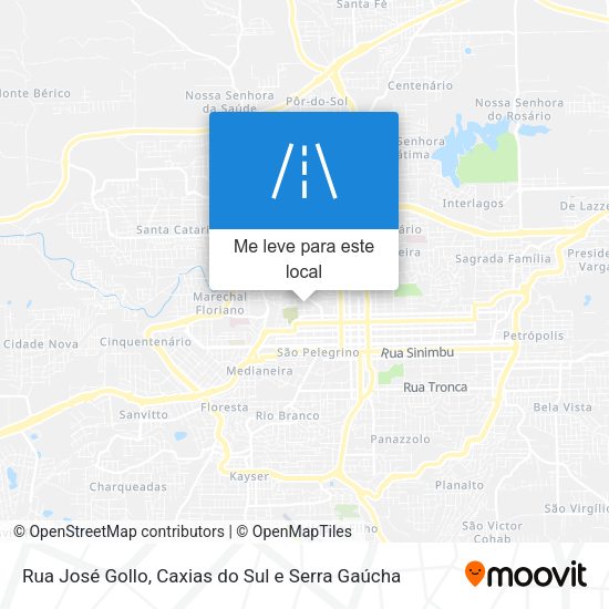 Rua José Gollo mapa