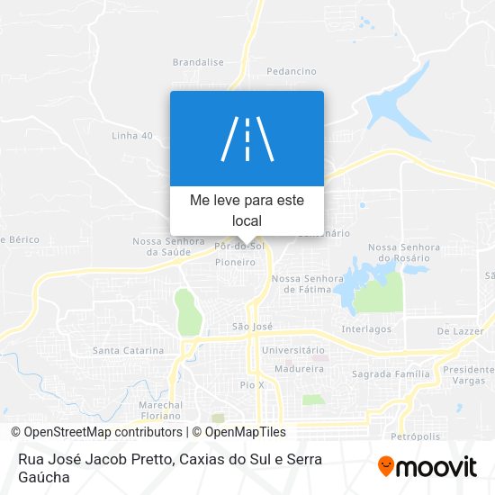 Rua José Jacob Pretto mapa