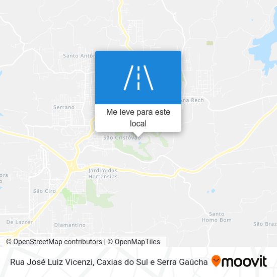 Rua José Luiz Vicenzi mapa