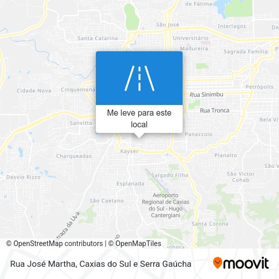 Rua José Martha mapa