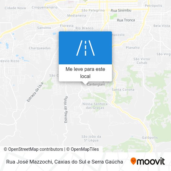 Rua José Mazzochi mapa